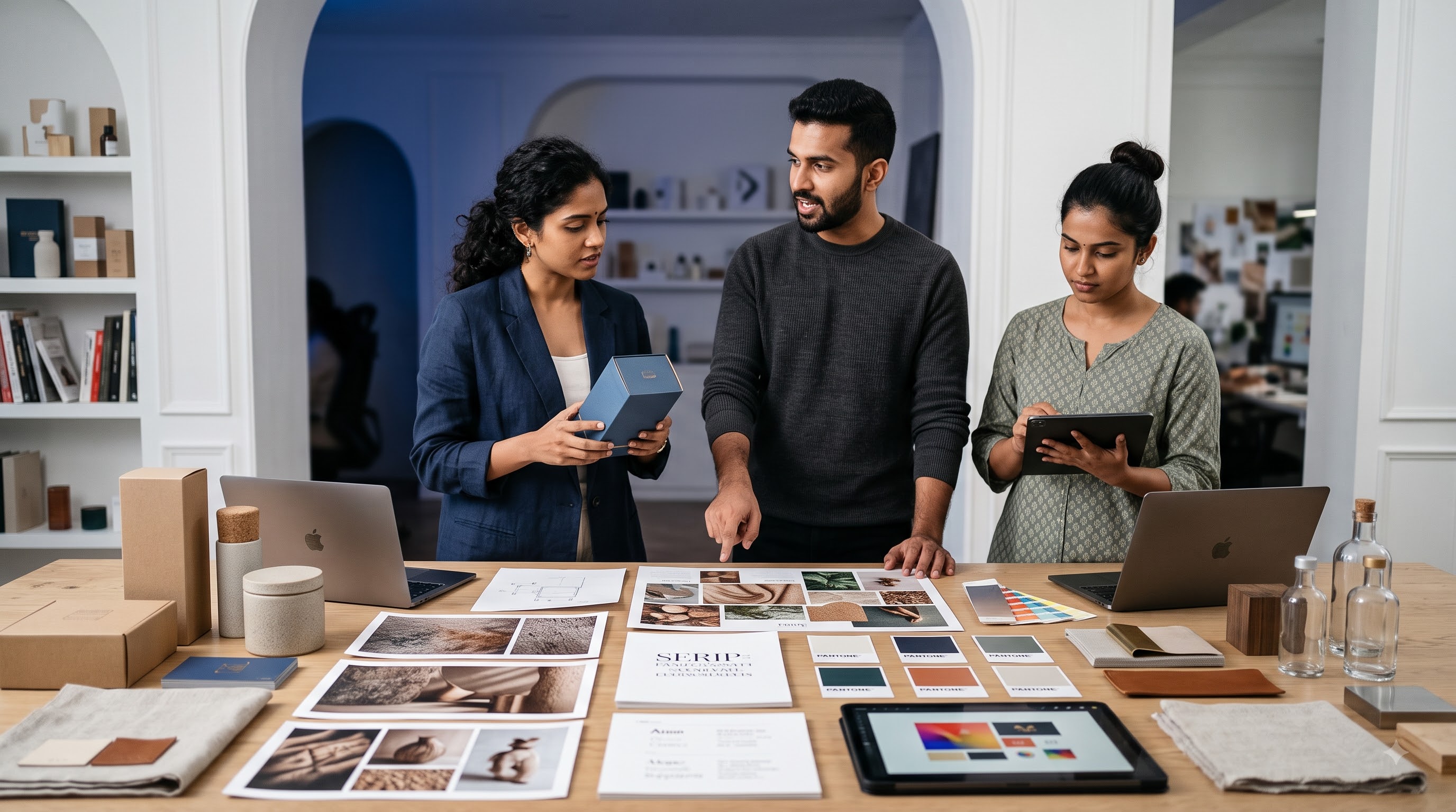 Brand architects discussing category positioning and architecture