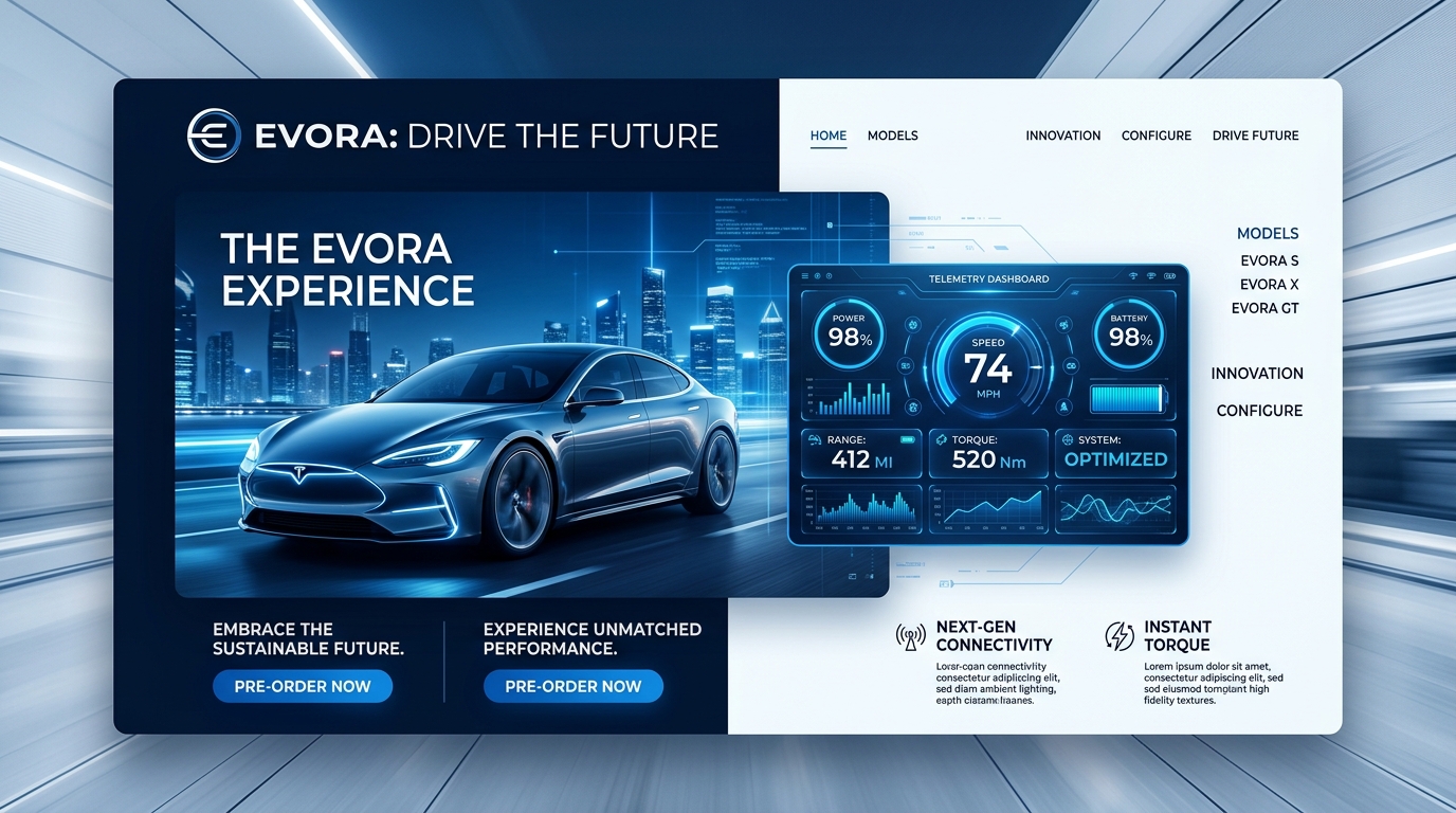 Evora Mobility digital platform and campaign